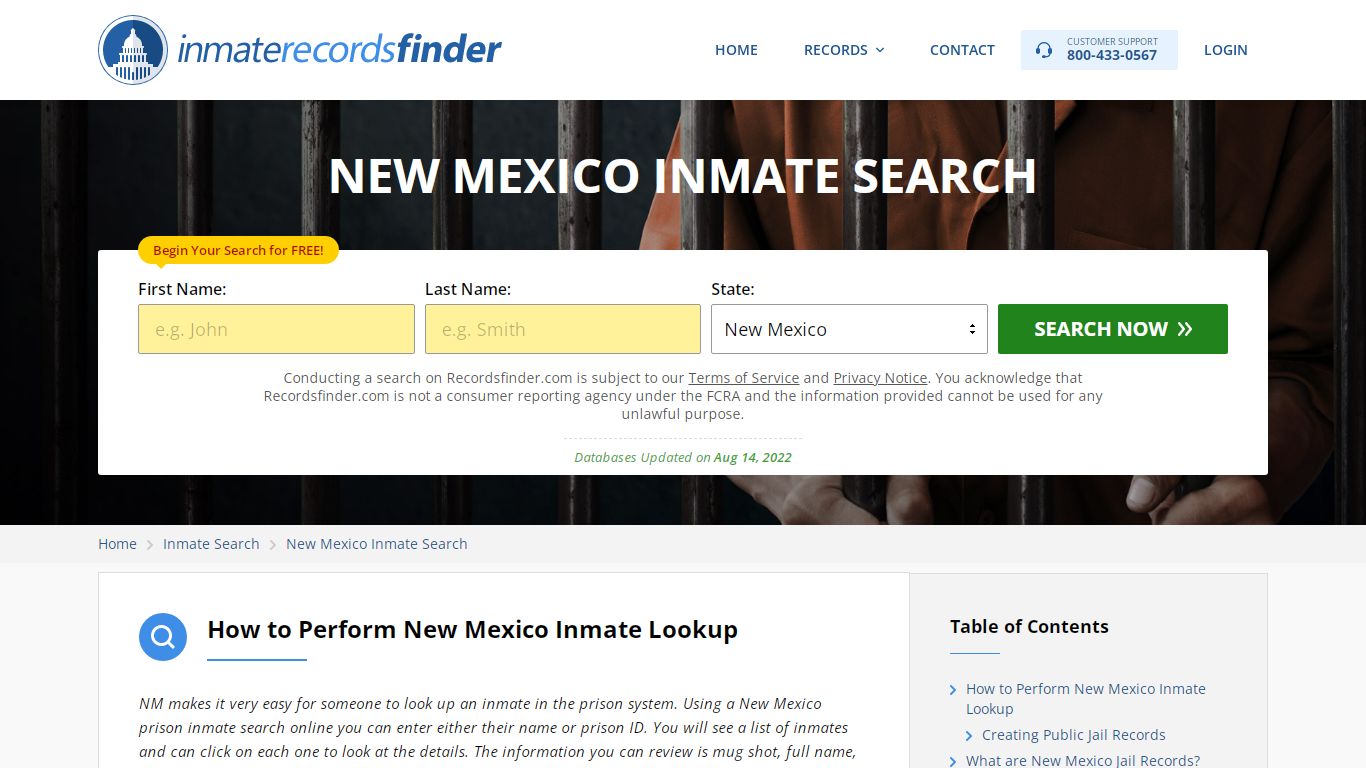 New Mexico Inmate Search - Jail & Prison Records Online